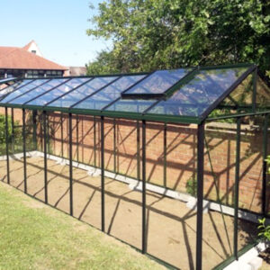 serre en verre trempé, en verre clair, serre de jardin