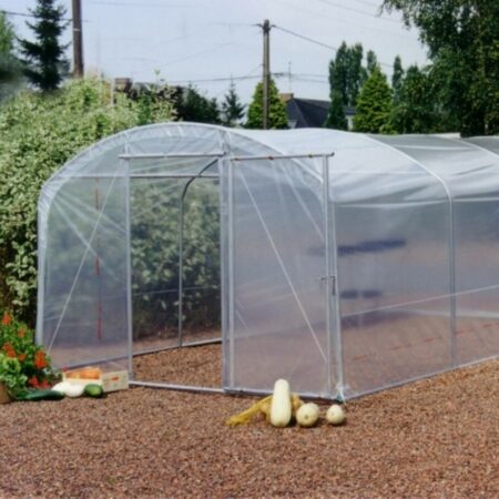 Serre tunnel de jardin en bâche horticole