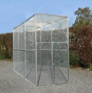 Volière 1.02 m x 3.09 m – Grillage 12.7 x 12.7 x 1.05 mm – 5 plaques polycarbonate – Prix livré